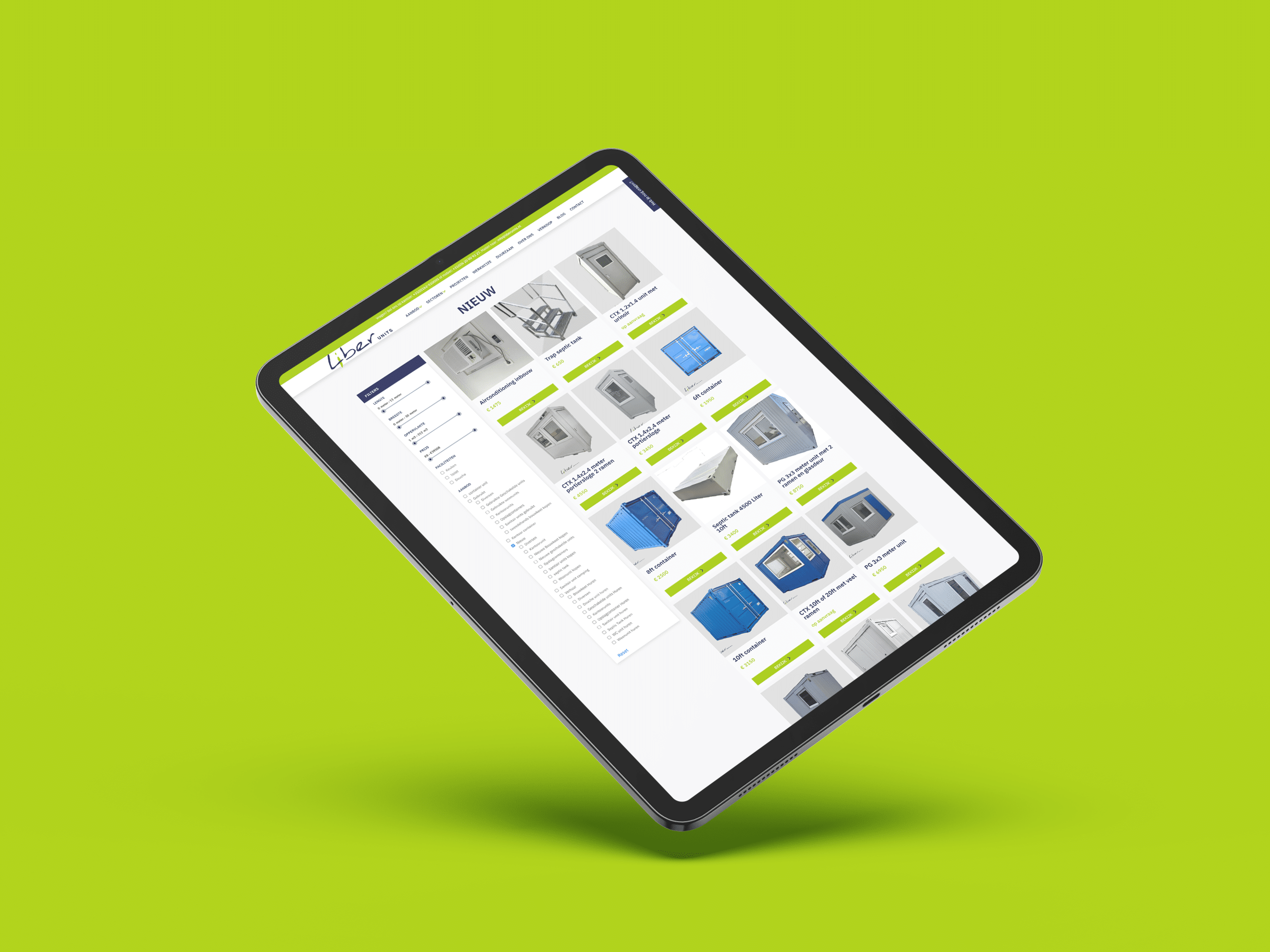 Liber Units: Gebruiksvriendelijke website voor modulaire oplossingen